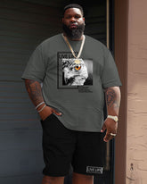 Street Casual Hawkeye Letter Print Large Men's Suit