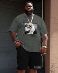 Street Casual Hawkeye Letter Print Large Men's Suit