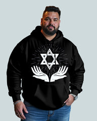 Star Of David Oversized Cotton Hoodie