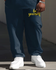 Men's Large Casual Make Your Own Theme Printed T-Shirt Trousers Suit