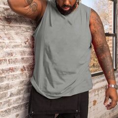 Men's Plus Size Solid Color Tank Top
