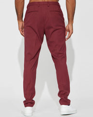 Big & Tall Men's Daily Business Solid Color Trousers