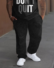Men's Big & Tall Just Do It Print T-Shirt Trousers Set