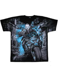 Big Shot. Cyberpunk Printed Short Sleeve Trousers Suit