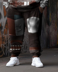 Men's Cosplay  Plus Size Art Abstract Sweater Two-Piece Set