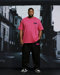 Big & Tall Men's Graffiti Paradise Alphabet Print T-Shirt Trousers Suit