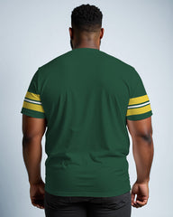 100% Cotton Team Color Block Men's Plus Size Short Sleeve T-Shirt