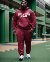 Big & Tall Men's South Carolina State Style Hoodie and Sweatpants Two Piece Set