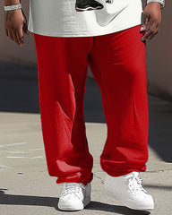 Street Casual Love Letter Print Men's Large Suit