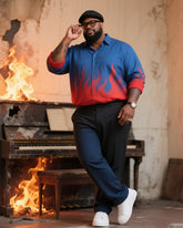 Big Boy Essential 2025 Fashion Flame Long Sleeve Shirt Trousers Suit