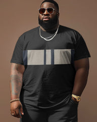 Street Simple Color Block Printing Big & Tall Men's Set