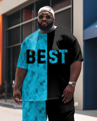 Best Letter Print Large Men's Suit