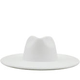 Multicolor Wool Big Brim Jazz Hat