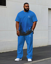 Street Blue New York City Silhouette Print