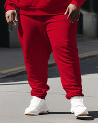 Plus Size Men's 1909 Color Matching Hoodie Two-Piece Set