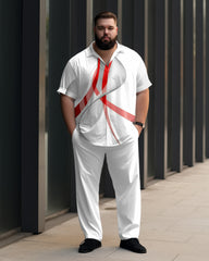 Men's Plus Size Aurora Abstract Print Walking Set