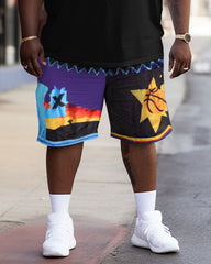 Plus Size Sports Street Style Basketball Breathable Shorts