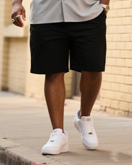 Big Men's Green Gradient Grey Short Sleeve Shirt Shorts Suit