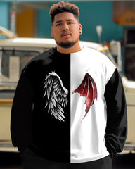 Men’s Big & Tall Colorblock Wings Print Long Sleeve Tee