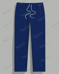 Men's Plus Size Color Striped Bear Letter Print T-shirt Trousers Suit