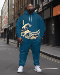 Men's Big & Tall The Great Wave off Kanagawa Hoodie Set