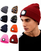 Rechargeable LED Lamp Removable And Washable Outdoor Knitted Hat