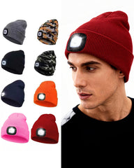 Rechargeable LED Lamp Removable And Washable Outdoor Knitted Hat