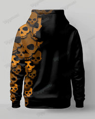 Men's Plus Size Skull Color Block Hoodie Set of Two