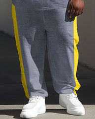 Street Vibrant Contrast King Letter Print Large Men's Suit