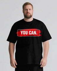 YOU CAN Slogan T-shirt & Pants Set