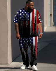 Independence Day Flag Print Large Men's Suit