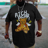 Plus Size Black Rich Bear T-Shirt