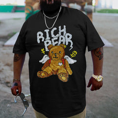 Plus Size Black Rich Bear T-Shirt