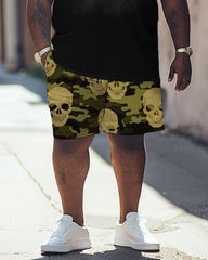 Just Think Letter Skull Print Large Men's Suit