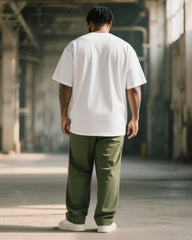 Big & Tall Men's THICK AF! Letter Print T-Shirt Trousers Suit