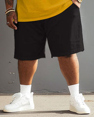 Street Casual Simple Colorblock Printed Large Men's Set