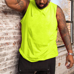 Men's Plus Size Solid Color Tank Top