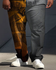 Street Hip-Hop Lion Letter Print Large Men's Suit