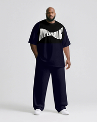 HYPERBOLIC Slogan T-shirt and Pants Set