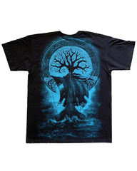 Black Printed With Vikings Fighting With Earthly Serpents