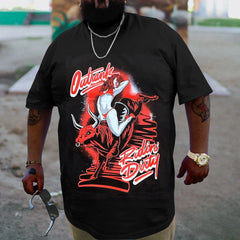 Plus Size Black Ridini Disty T-Shirt