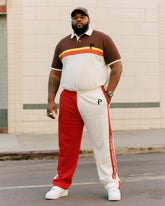 Men's Plus Size Daily Casual Simple Fashion Color Matching Short Sleeve POLO Trousers Suit