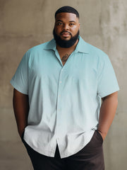 Men's Plus Size Casual Gradient Simple Style Short Sleeve Shirt