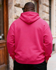 Big & Tall Men's Pink Smiley-Print Hoodie