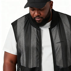 M-5XL Summer Mesh Stand Collar Vest Multi Pocket Vest (excluding T-shirt)