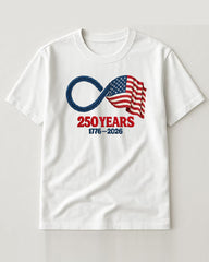 1776-2026 USA 250th Anniversary Flag Print Family Short Sleeve T-Shirt