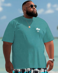 Men's Guys Coconut Tree Print T-shirt and Shorts Outfits Set