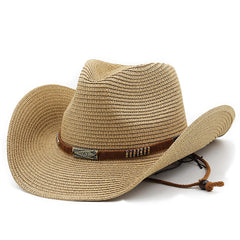 Multicolor Ethnic Classic Belt Denim Straw Hat