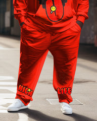 Men's Big & Tall Fun Cartoon Lollipop Hoodie Set of Two