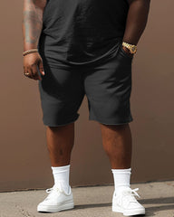 Street Simple Color Block Printing Big & Tall Men's Set